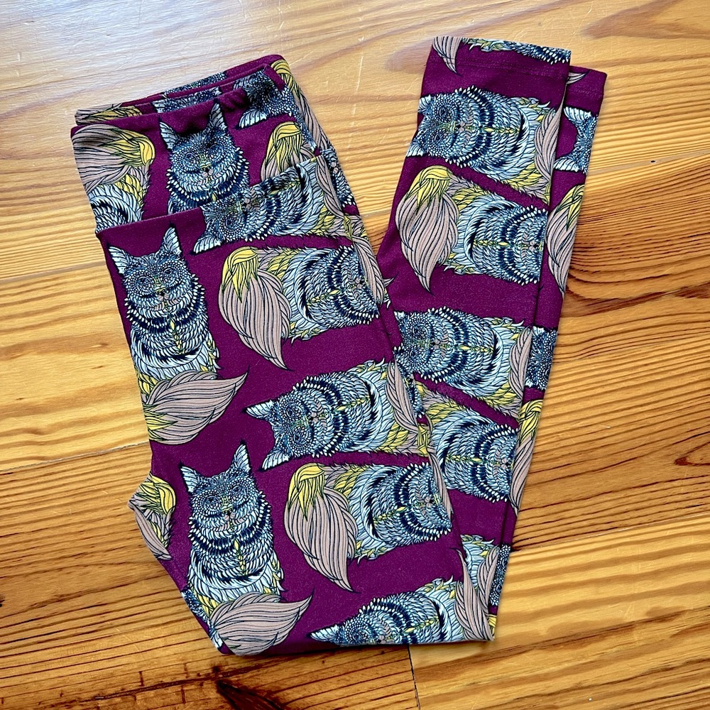 🦄 mosaic owl/fox/cat LulaRoe OS leggings